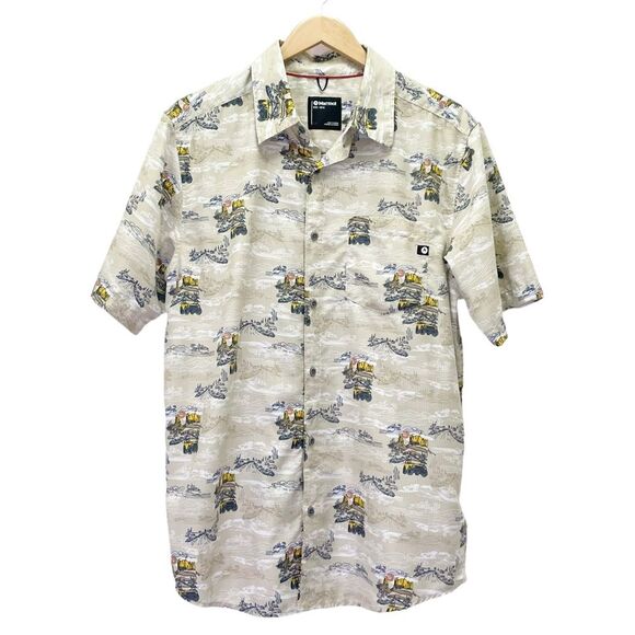 Marmot x Bronco Syrocco Short-Sleeve Button Down Shirt Sandbar Men’s Size Large - Picture 1 of 14